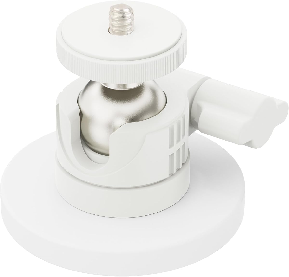 ULIBERMAGNET Soporte magnético para cámara, soporte magnético fuerte con cabezal de bola de rotación de 360°, soporte para cámara de seguridad con rosca de 1/4 de pulgada para GoPro, DJI OSMO Action