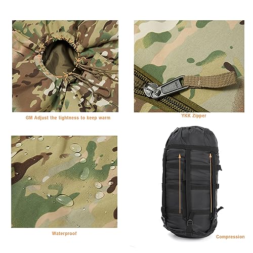 Image of MT Military Army Force Defence 4 & Tropen Patrol Mummy Sleeping Bags with Bivy Cover Compression Sack, Modular Sleeping System 2.0 for Cold Weather,