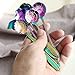Flower Spoon Set - 8pcs DGQ Teaspoon Coffee Spoon Rainbow Color for Coffee Tea Mixing Ice Cream Dessert - 8 Diffient Pattern Colorful Mini Cutlery Set