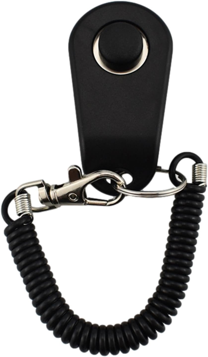 Dog Training Clicker – Clicker Training for Dogs | ABS + Stainless Steel Shrapnel, Bracelet EVA Material | Pet Training Clicker with Wrist Strap | Pet Training Set for Obedience Aid and Training