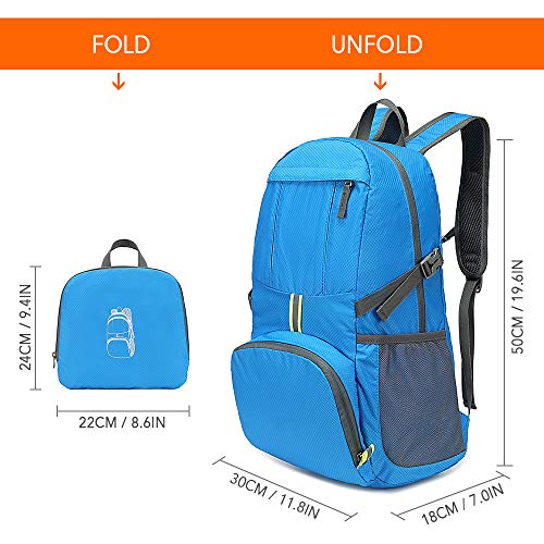 DECDEAL 35L Leve Dobrável Mochila Repelente De Água Saco Pacote para Camping Escalada Caminhadas Via