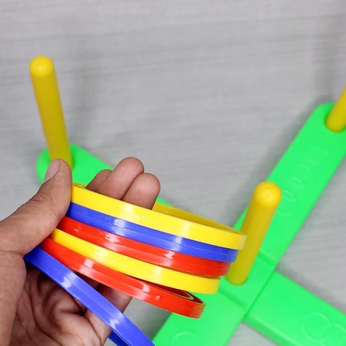 Image of PRIME Kids Ring Toss Game Set Indoor Outdoor Throwing Toy for Boys and Girls (Lovely Ring Toss)