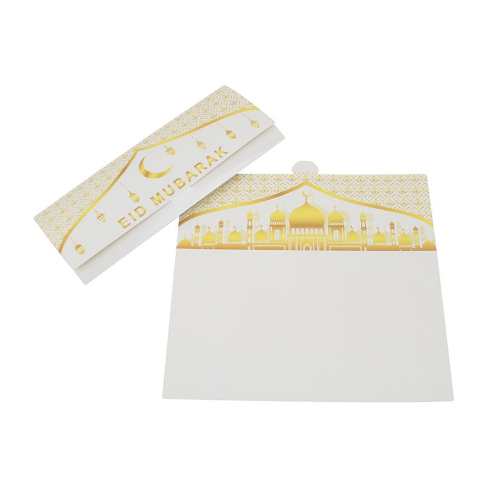 Elnwnnkc White Of 50 Ramadans Mubaraks Cards Muslims Holiday Card Money Gifts Card Holders Holiday Invitation Supplies Ramadans Greeting