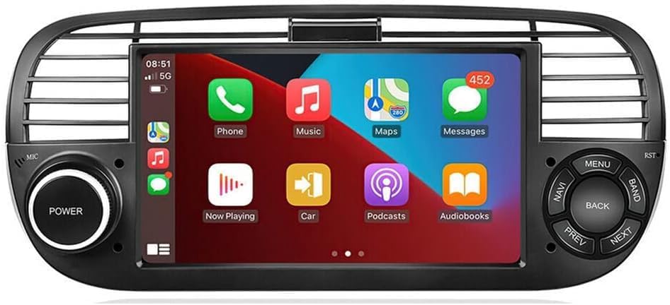 7" DAB+ Für Fiat 500 2007-2015 Android13 Apple Carplay 64G