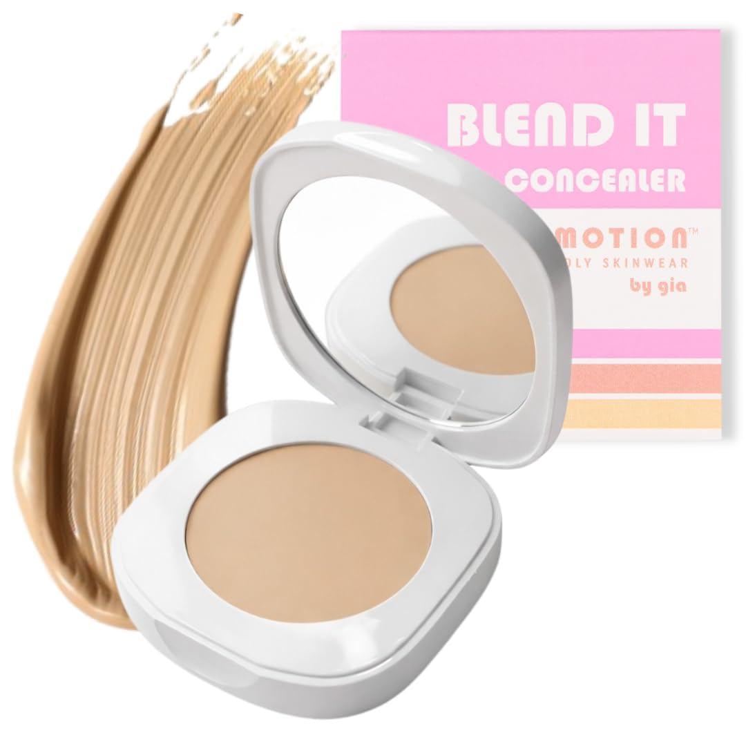 – Skin in Motion | Blend It Sweatproof & Waterproof Cream Concealer | Buildable Coverage, Long-Lasting Exercise-Friendly Makeup | Under Eye & Face Concealer for Dark Circles & Blemishes | Shade: Light