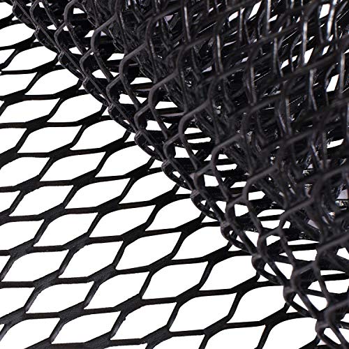 Image of AggAuto Universal 47 inchx16 inch Car Grill Mesh - Aluminum Alloy Automotive Grille Insert Bumper 11x25mm Hexagon Hole, One of the Most Multifunctional Shape Grids Black