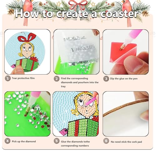 Denylopro8pcschristmasdiamondcoasterskitswithholderdiychristmasdiamondartcoasternonslipcoasterforadultsxmasholidaydiamondkitssuppliesforwinterchristmasholidaygift  Urban Country Home Decor Denylo pro 8 pcs christmas diamond coasters kits with holder diy christmas diamond art coaster non slip coaster for adults xmas holiday diamond kits supplies for winter christmas holiday gift  urban country home decor