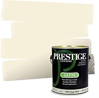 Vista 217 de PRESTIGE Pinturas de pintura exterior e imprimación en uno, 1 galón, plano, combinación comparable de Benjamin Moore* Manzanilla*