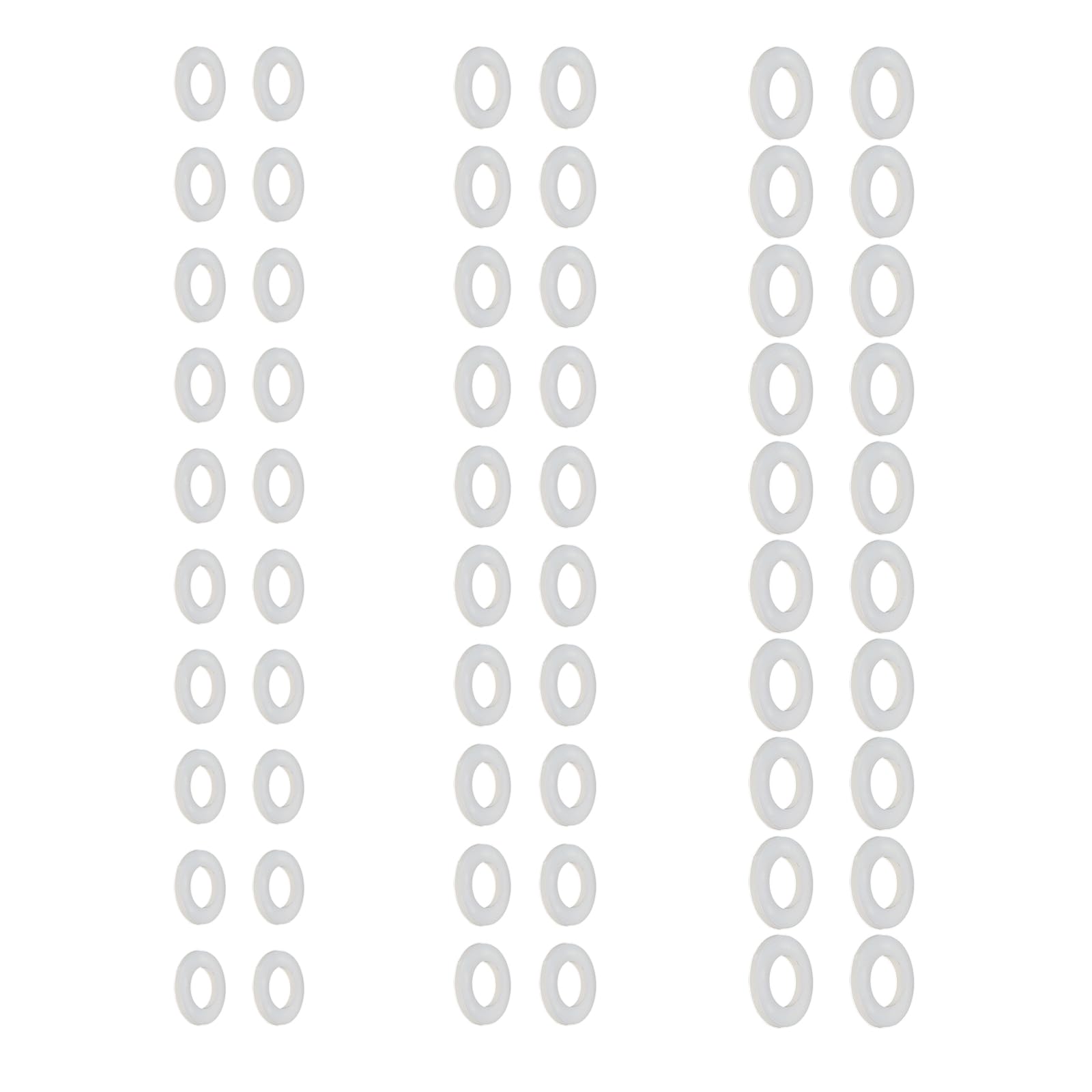 of 60 Nylon Washers Furniture Assembly Parts White Sturdy Spacers for Craft Projects and Professional Repairs Furniture Assembly Parts