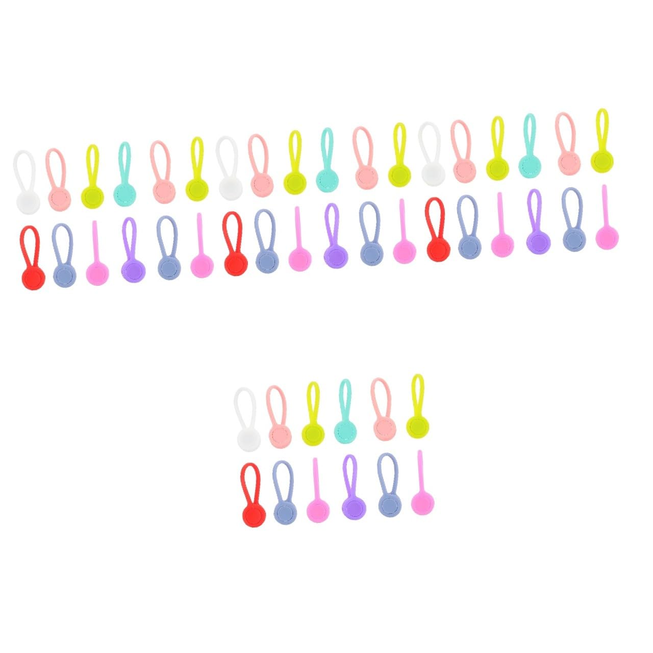 UKCOCO 48 Piezas Abrazadera De Cable Enrollador De Cable Magnético Organizadores De Cables Clips De Marcadores Bridas Magnéticas De Silicona Tapones Para Los Oídos Imán Gel De Sílice