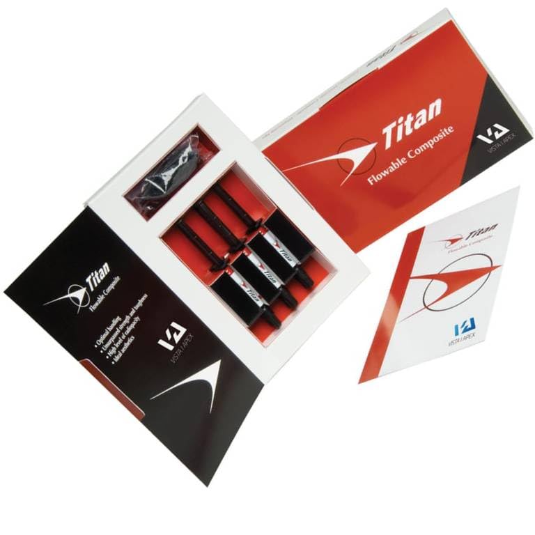 Vista Dental 90009 Titan Flowable Composite Syringes A2 6/Pk 1.5 Gm