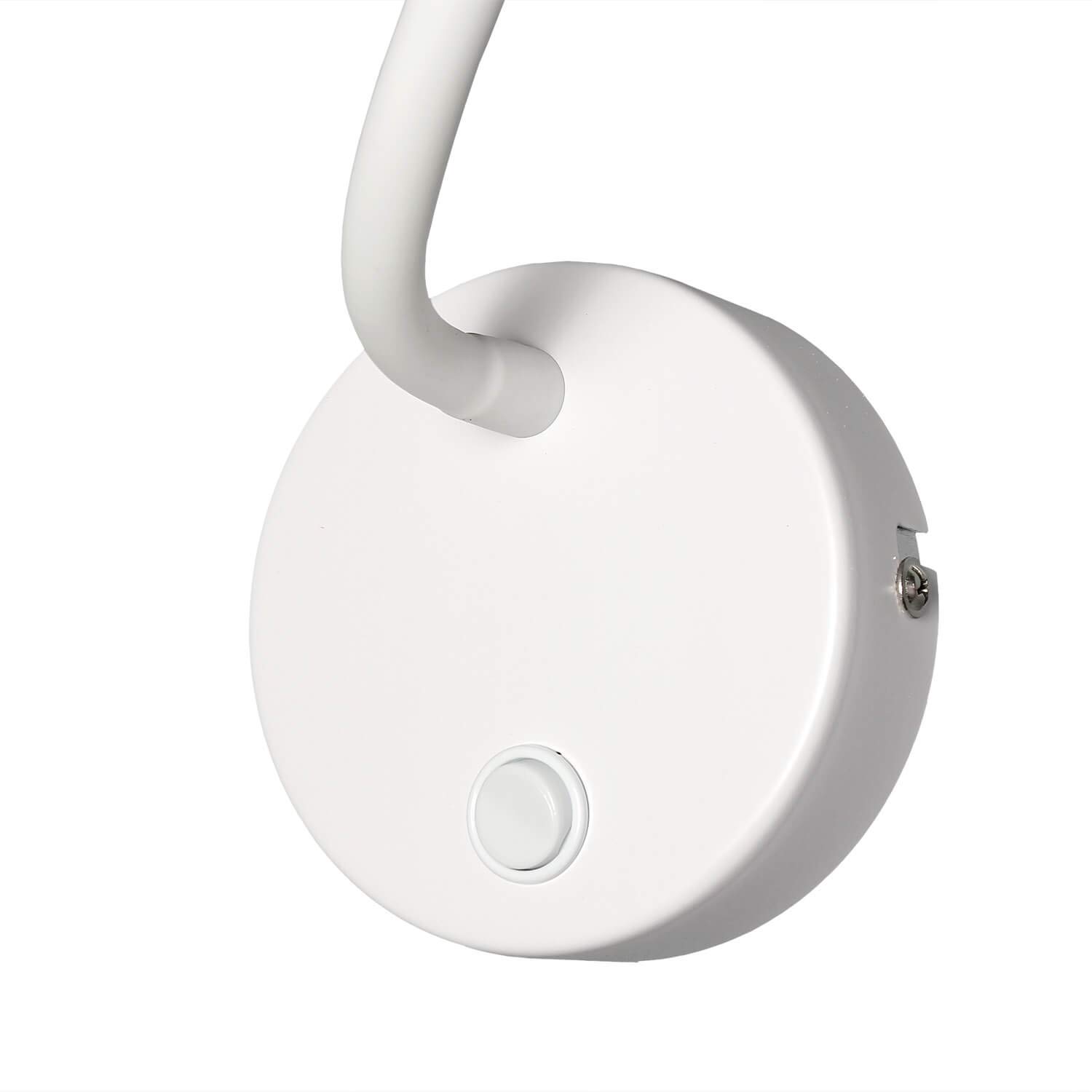 Aplique de pared interior LED punto flexible metal blanco 5W incluyendo luz de lectura ajustable lámpara de lectura lámpara de pared punto dormitorio