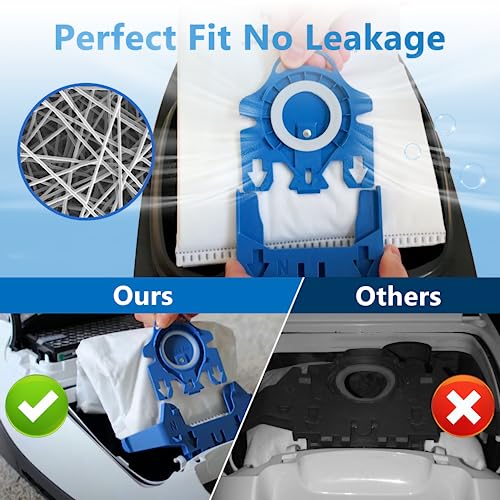 Improvedhand 10 Packs 3D Airclean Bags Replacement For Miele Gn Vacuum Cleaner Bags Fit For Miele Classic C1 Complete C1 Complete C2 Complete C3 S227 S240 S270 S400 S2 S5 S8 Series With 3 Motor Protection Filters, 3 Airclean Filters #TOP2