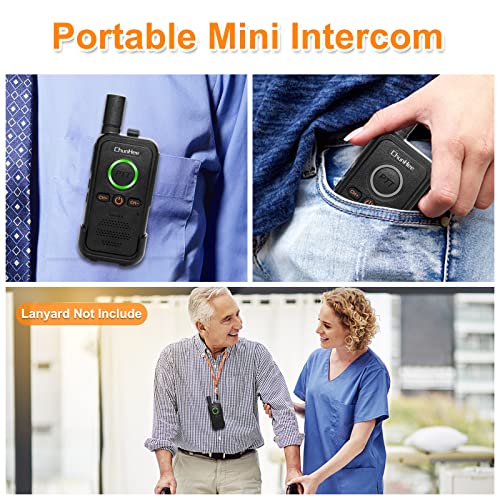 Chunhee 2 Pack Black Intercoms Wireless For Home Caregiver Pager Intercom For Elderly With Emergency Sos Alarm thumb #4