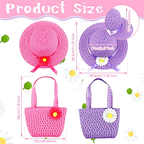 10 Pcs Girls Tea Party Set Includes Tea Party Hats Bonnets Fan Gloves Small Pink Purse Feather Boas Dress up Sets for Little Girls Kids Children Birthdays Easter Party Supplies Accessories2