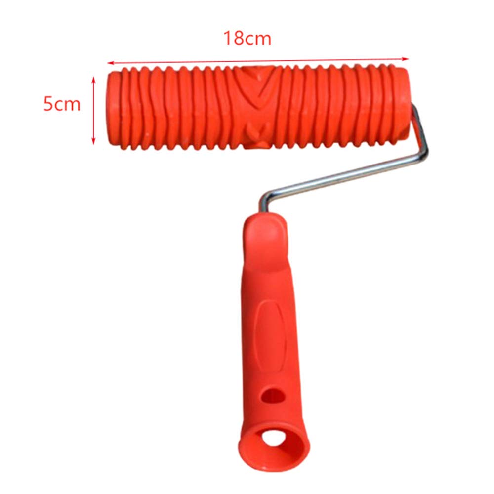 JJDD Kit d'outils de peinture à grain de bois avec poignée pour décoration murale Motif vichy
