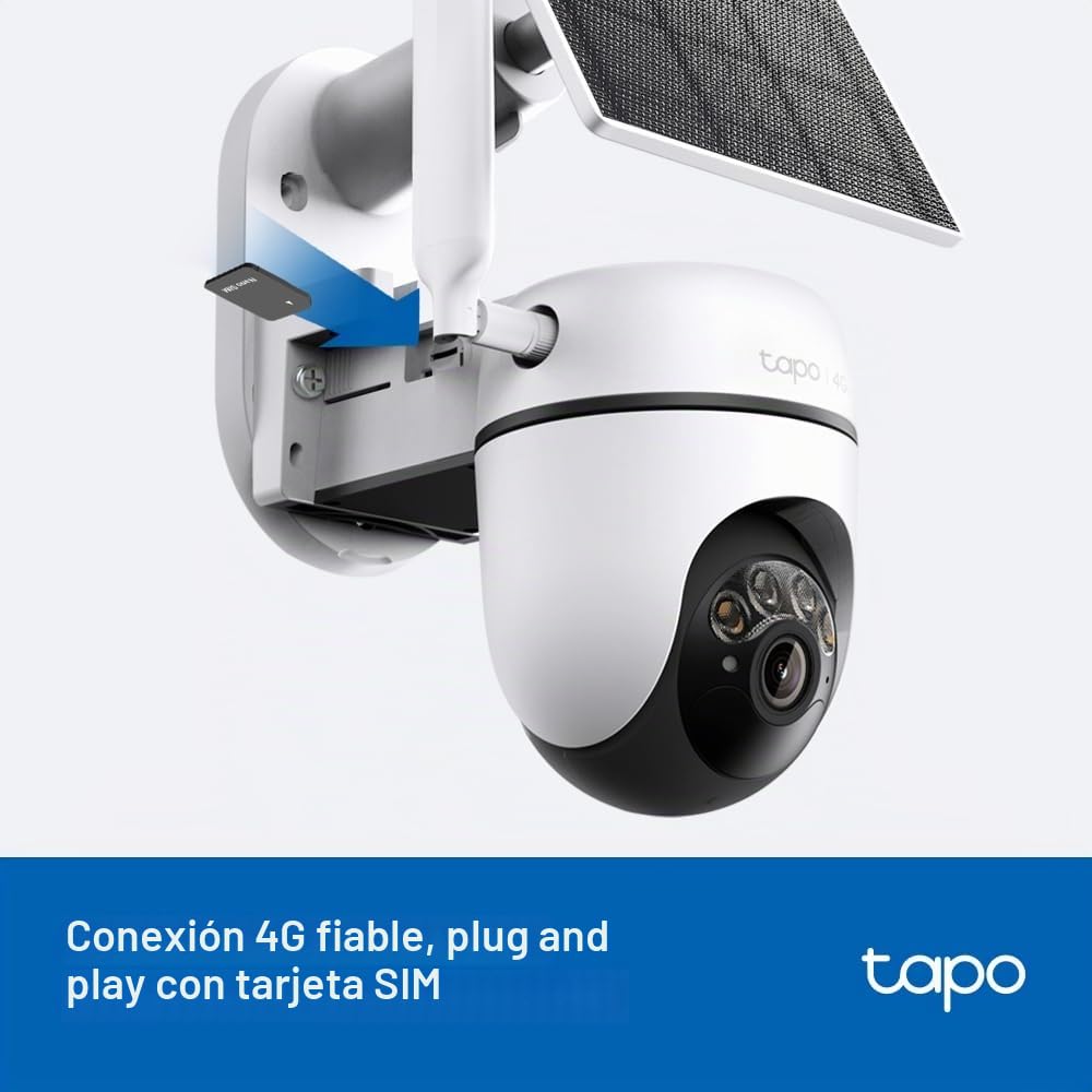Tapo C615G KIT 2K 3MP Cámara de seguridad solar para exteriores inalámbrica, cámara de seguridad 4G con ranura SIM, cámara de visión nocturna a color al aire libre, detección de IA CCTV, IP65, sin hub