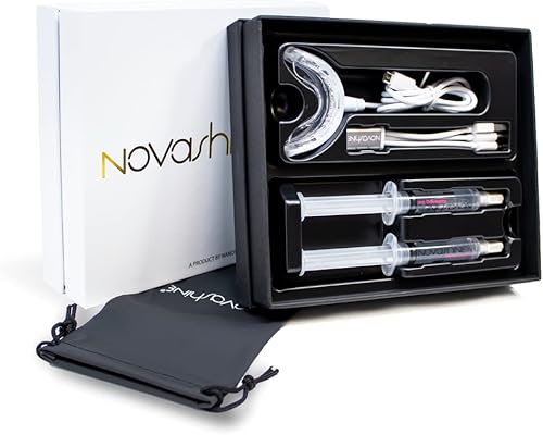 Miniatura 2 de Novashine Kit profesional de blanqueamiento dental para parejas, paquete avanzado de luz LED de resultados rápidos para dos