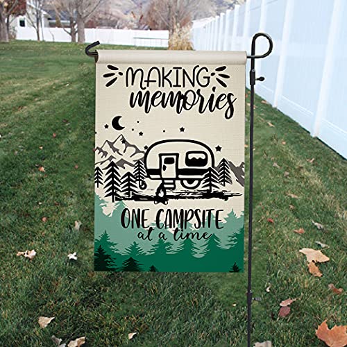 Chengxun HYQ0914 Making Memories Camping Trailer Tree Garden Flag Vertical Double Sided thumb #2