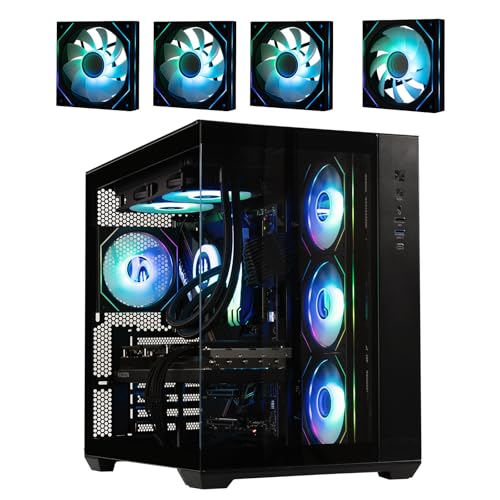 BitFenix AL118 High Airflow Dual Chamber PC Gaming Case Black 4ARGB - Reverse Connection Motherboard...