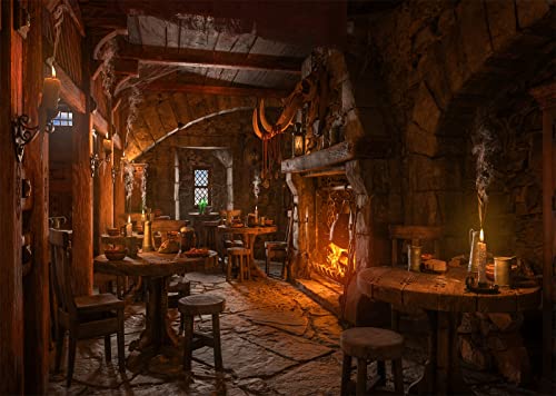 Fondo fotográfico de tela BELECO 9x6ft medieval miniatura 2