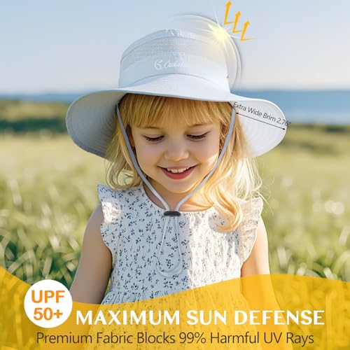 Kids Sun hat for Girls Boys Outdoor Breathable Sun Protection UPF 50+ Cap Wide Brim Summer Beach Bucket hat3