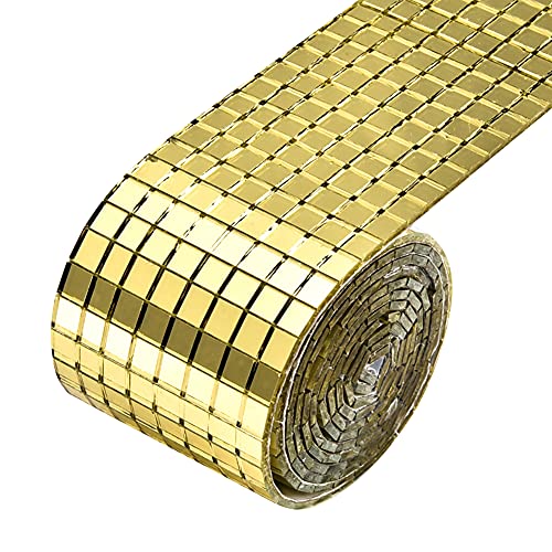 1464 Piezas de Azulejos de Mosaico Autoadhesivos, Mini Pegatina de Vidrio Espejos Cuadrada para Decoración de Manualidades Pared Cocina Baños, 5 x 5 mm Cover