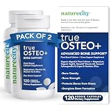 NatureCity True-Osteo Plus Bone Support with Ashwagandha – for Strength & Density – Plant-Based Calcium with Organic AlgaeCal, Magnesium, Vitamin D3, K2, Silicon & Stress Support | 240 Veggie Capsules