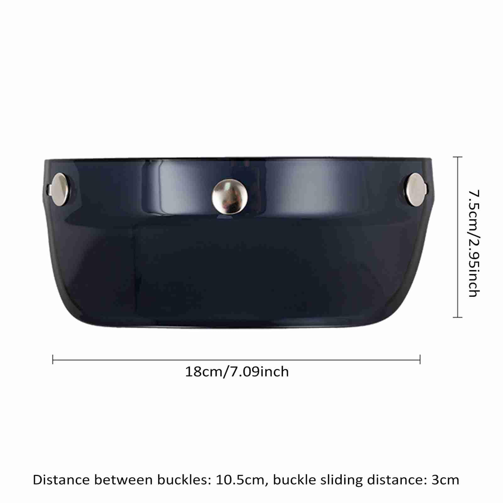 Visor Hełm, Kask Motocyklowy Visor Hełm Sun Helask z Otwartym Przeciwsłonecznym Słońcem 3/4 (Ciemny)