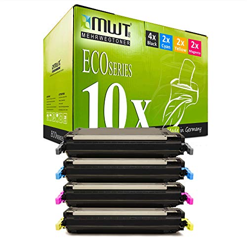 10x MWT Toner Compatible para Canon IR C 1021 1022 1028 wie C EXV 26 CEXV26 Set Negro Blue Rojo Amarillo