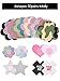 WILLBOND Glitters Nipple Cover Pasties Disposable Nipple Covers No Show Satin Breast Stickers Self Adhesive Pasties for Women(Mixed Style,50 Pairs)