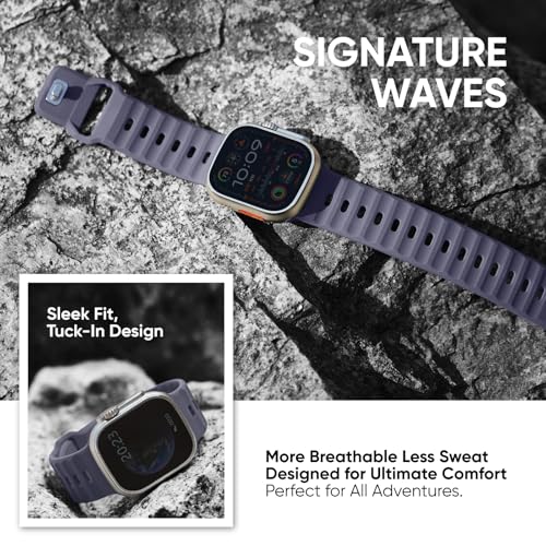 Image of Sport Bands Compatible with Apple Watch Ultra 3 /2 Band 49mm 46mm 45mm 44mm 42mm for Men, Breathable Soft Wide Silicone Waterproof Strap for iWatch Series 11 10 9 8 7 6 5 4 3 SE Ultra, Dark Gray