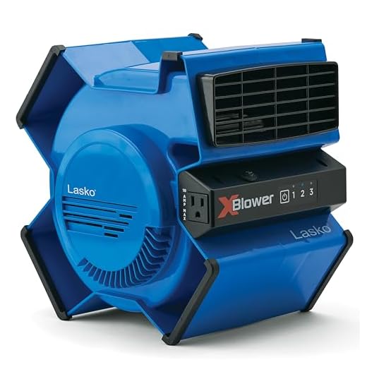 Lasko High Velocity X-Blower Utility Fan for Cooling, Ventilating, Exhausting and Drying at Home, Job Site and Work Shop, Blue X12905
