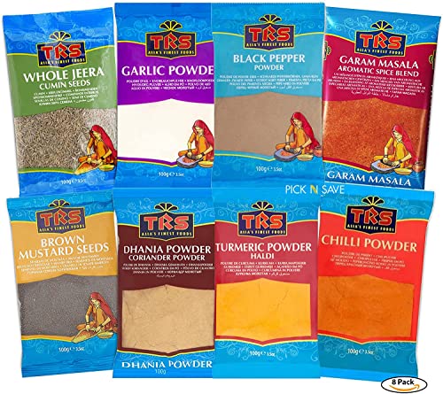 Pick N Save - PNS Premium Spice Kits - Premium Quality - Perfect Refill for your Kitchen Spice Tins (Set of 8) (INDIAN SPICE KIT)
