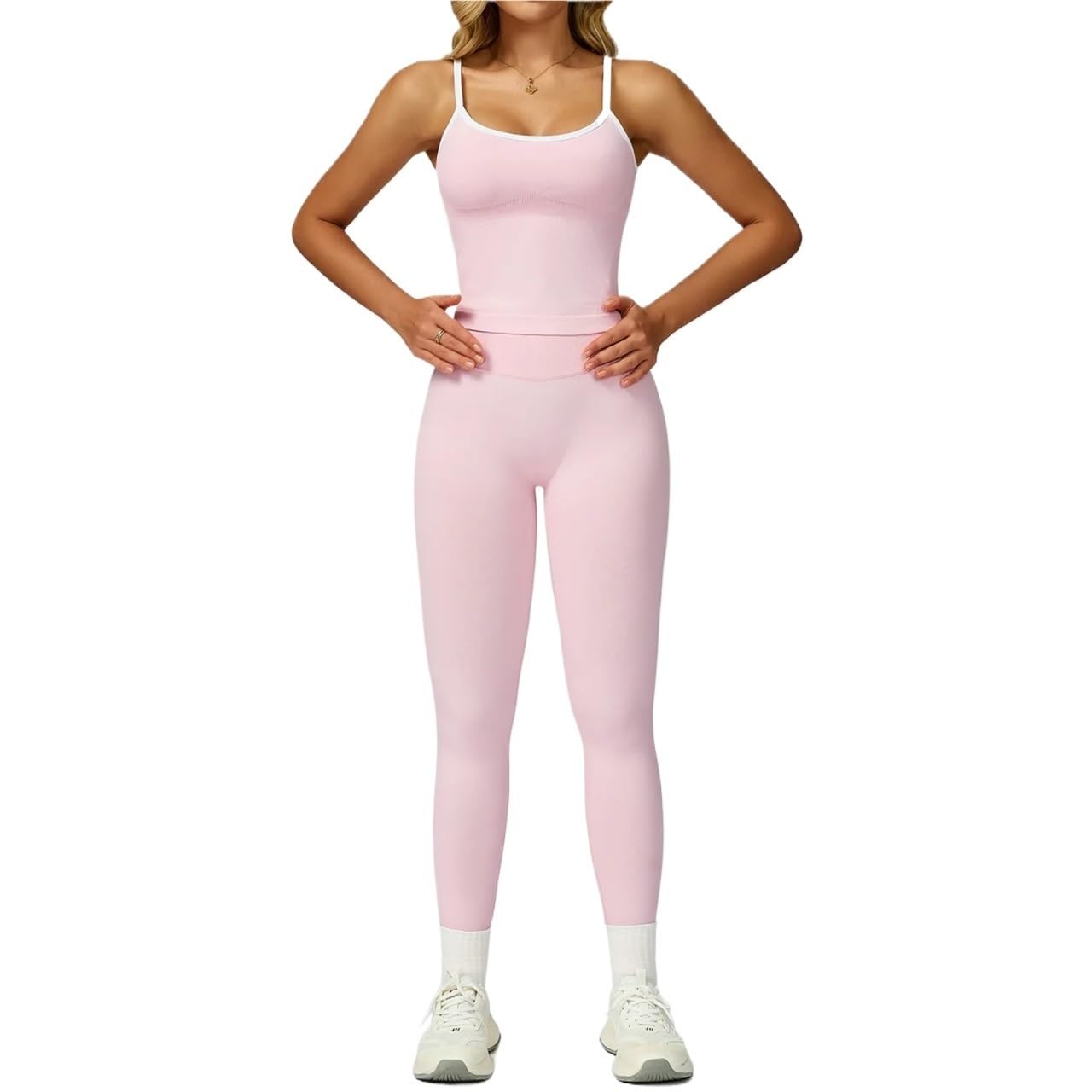 Set de Yoga Mujer Conjuntos de Yoga sin Costuras for Mujer, Trajes Gimnasio y Fitness, chándales Entrenamiento, Ropa Deportiva Femenina Sexy Larga, 2 uds
