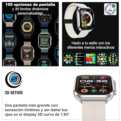 Smartwatch, Wireless smartwatch blanco Marca VAK (2)