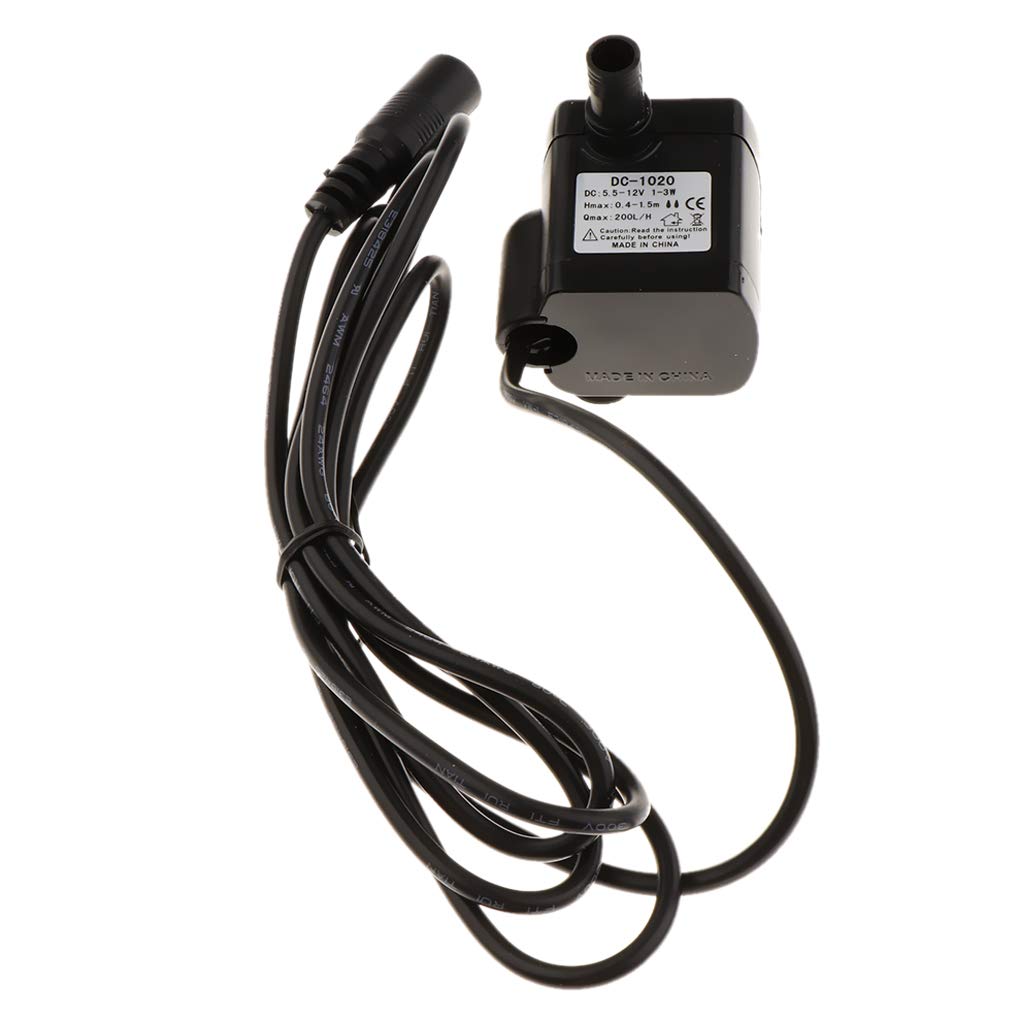 Skkwjege Black 12V Micro Mini Pump Submersible Water Pump Aquarium Fish Pond Ant2415~01