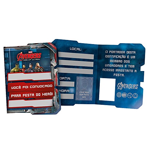 Regina Convite Pequeno R68 Avengers 2, 8 Unidades