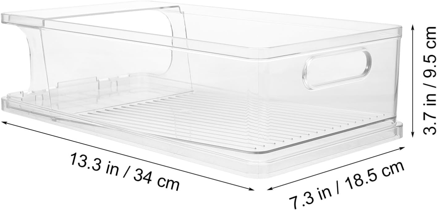 Zerodeko 2pcs Refrigerator Can Dispensers Automatic Rolling Beverage Organizers for Soda Beer and Drinks Transparent Storage Boxes for Fridge and Pantry Keeps Cans Fresh and Visible
