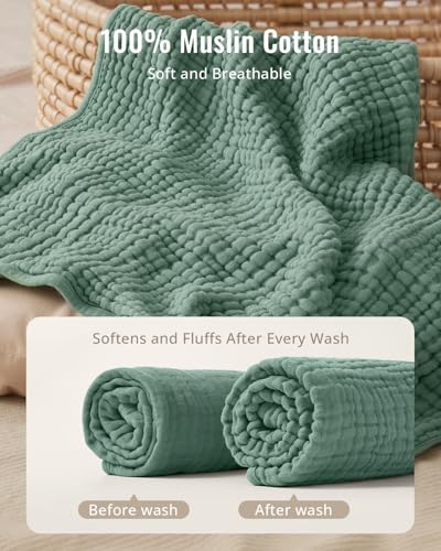 Image of Blissful Diary Muslin Baby Hooded Towel 2 Pack, Soft & Absorbent Bath Towel for Infant, Toddler, Unisex, Baby Gift, Newborn Essentials, Smart Bear & Sunny Duck