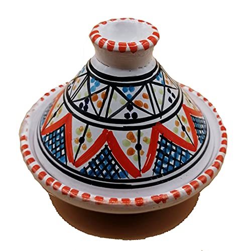 Mini Tajín étnico para especias, salsas, de cerámica marroquí Tunisina 1211201233