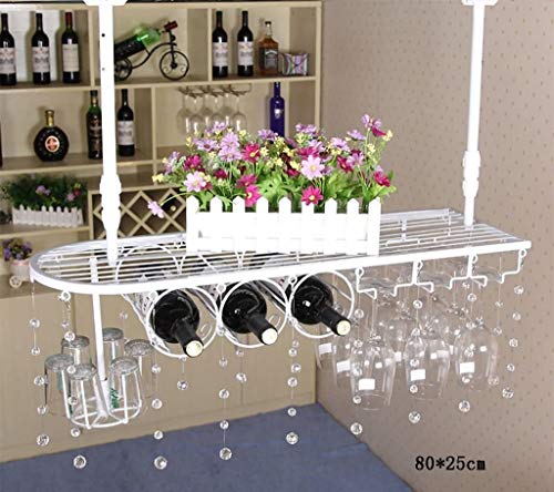 Rack de vin en verre suspendu LWX pour libérer l'espace des placards