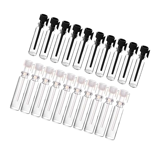 La Mejor Selección de Fraiche Envases comprados en linea. 43 OSOLADY 100 piezas Botellas de Perfume de Viaje Frascos de Vidrio Miniaturas para Almacenamiento de Transparente y Negro Recipientes Vacíos para Muestras de Perfume