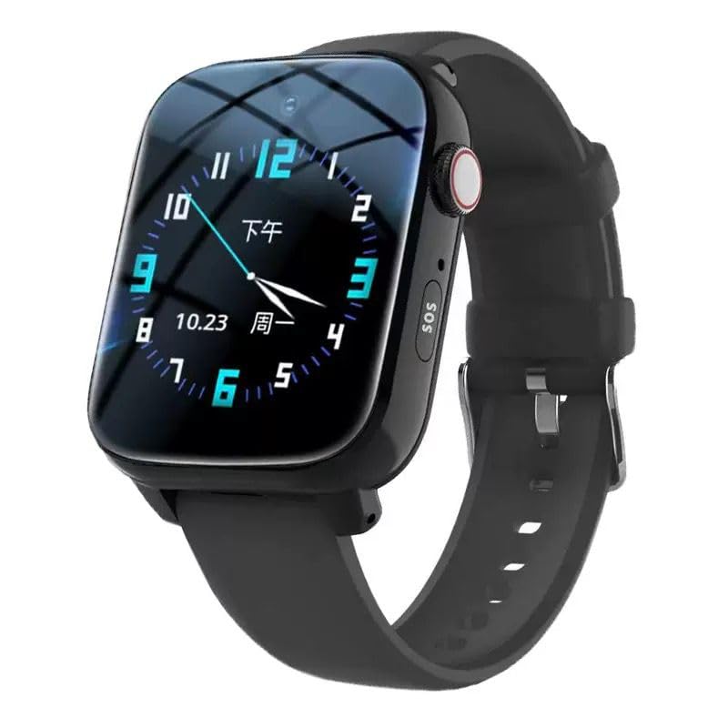 A Max Group Senior Fall Detection Smartwatch, 4G LTE GPS Tracker, SOS Emergency Calling, Health Monitor with BP/SpO2/Heart Rate, 10.7mm Sturdy Body, Black/Silver-image-10