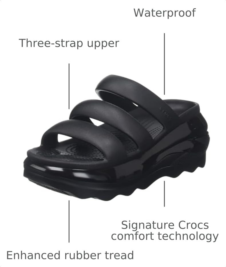 Image of Crocs unisex-adult Mega Crush Triple Strap Sandal