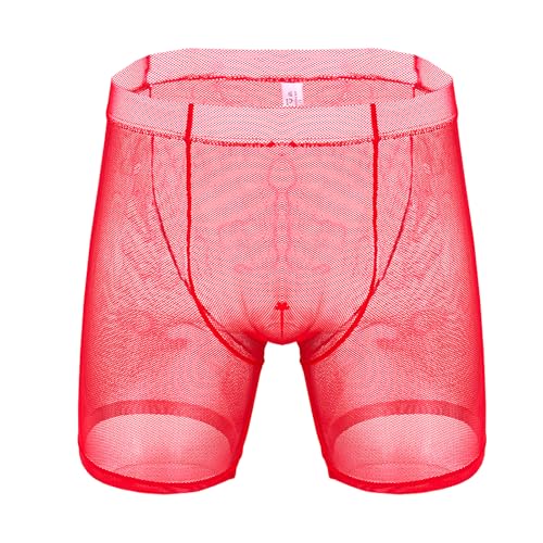 Calzoncillos tipo bóxer contra el sudor: Evankin de malla transpirable rojo X-Large
