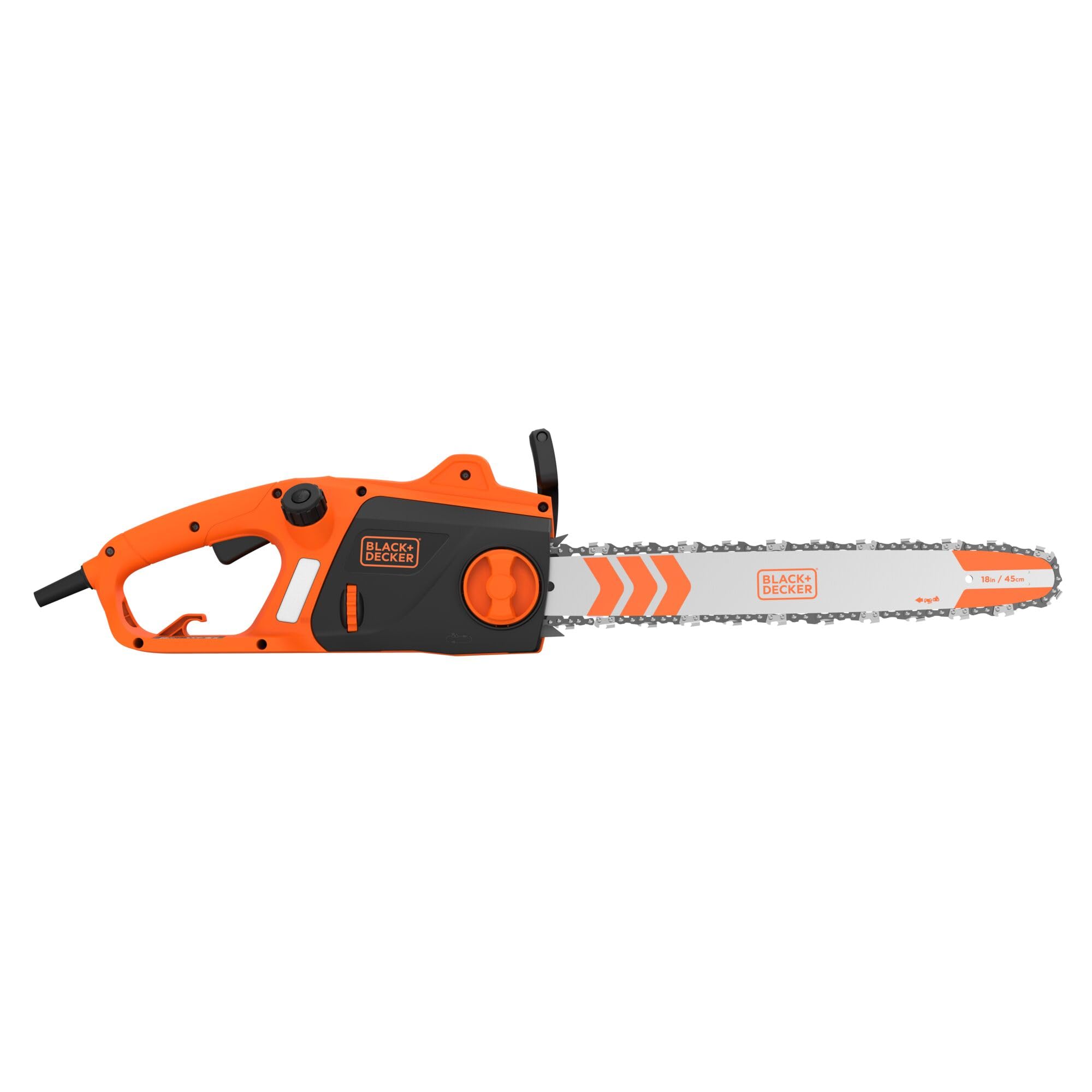 BLACK+DECKER BECS2245-QS Motosierra Eléctrica con Cable 2200 W, Espada de 45 cm, Velocidad de 14.5 m/s, Sistema de Auto-Engrase, Empuñadura Ergonómica y Anti-Vibración, Peso 5.5 kg