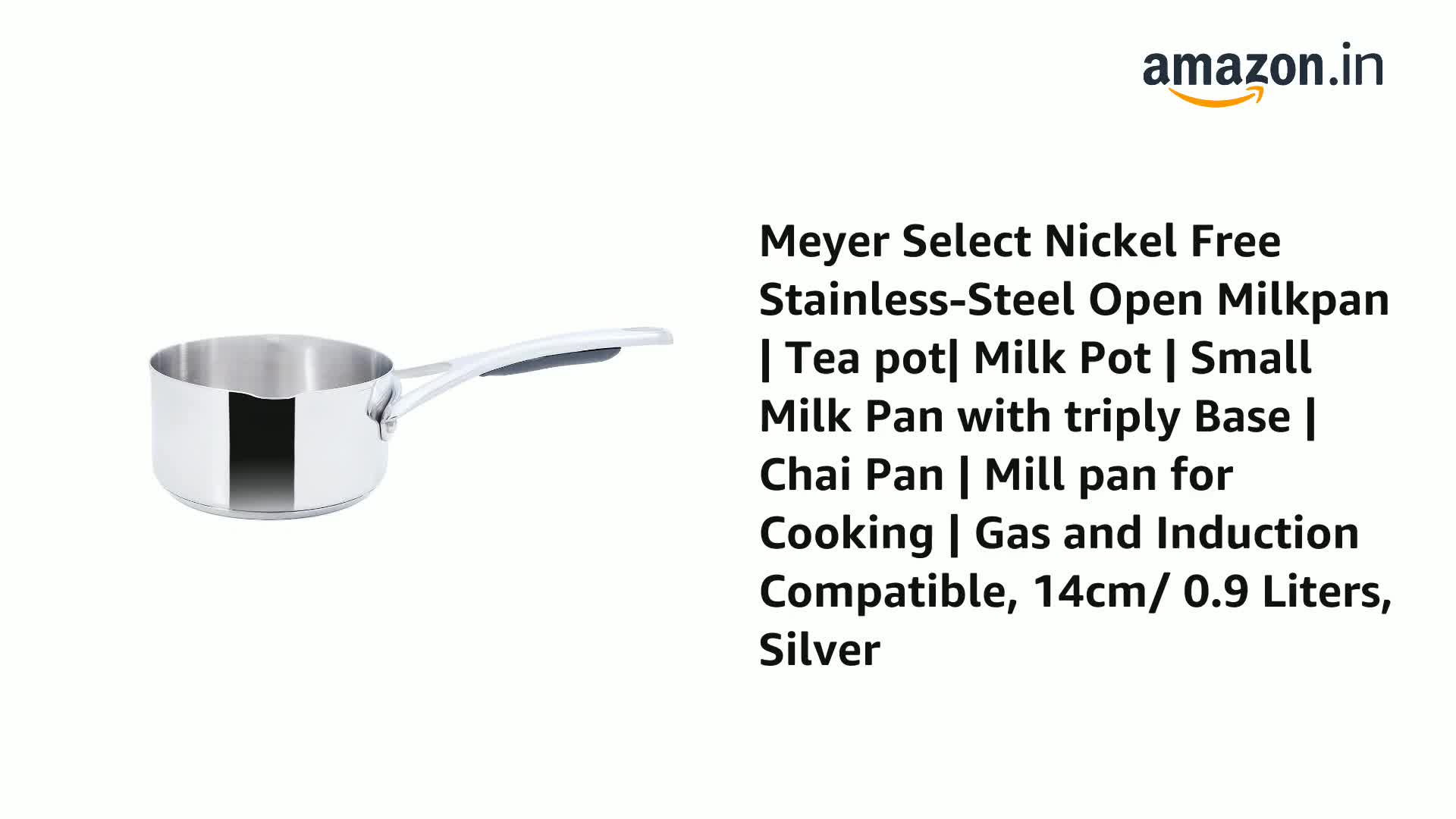 Buy Meyer Select Nickel Free Stainless-Steel Open Milkpan | Tea
