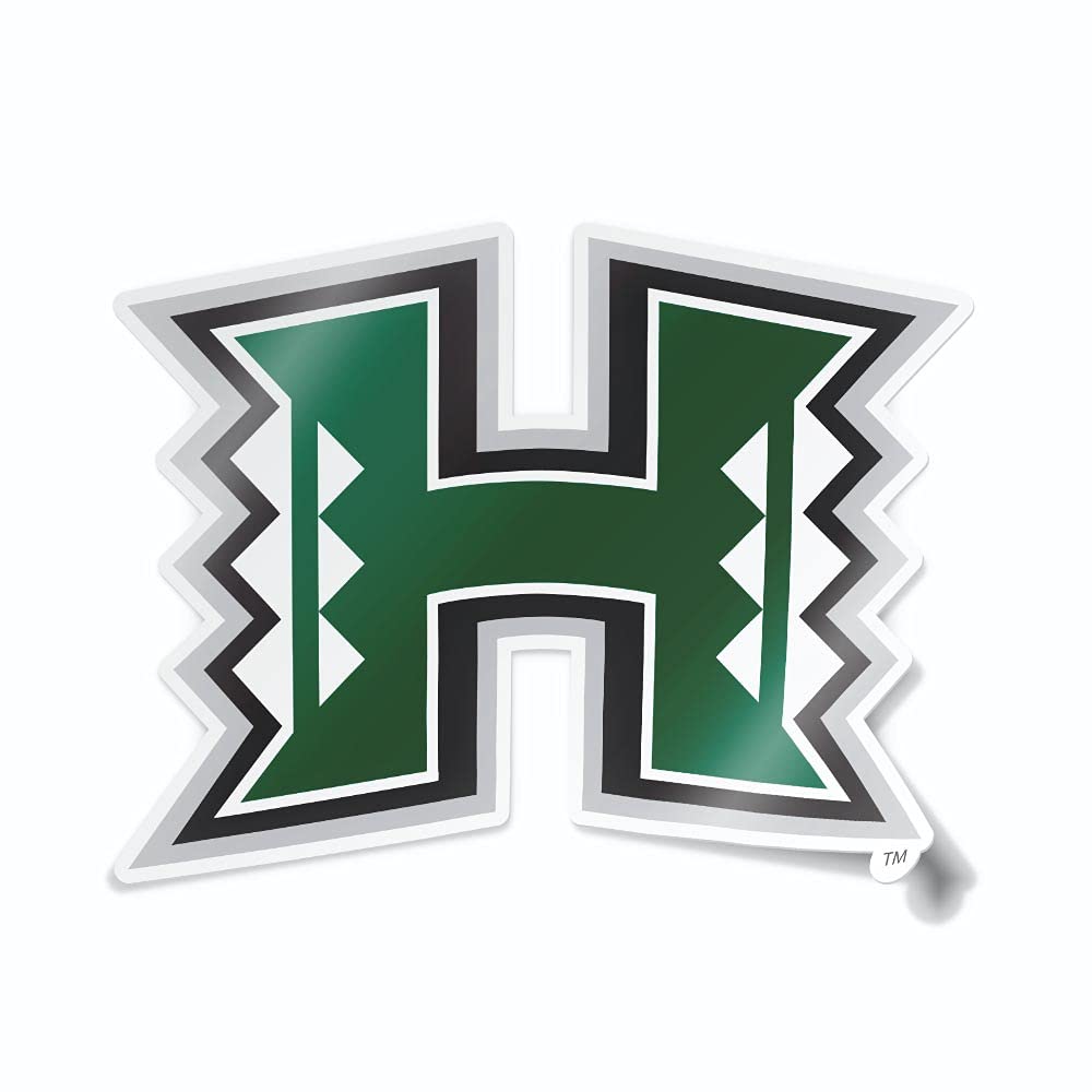 University of Hawaii Green Block H Weatherproof Vinyl Sticker Car Decal from Nudge Printing