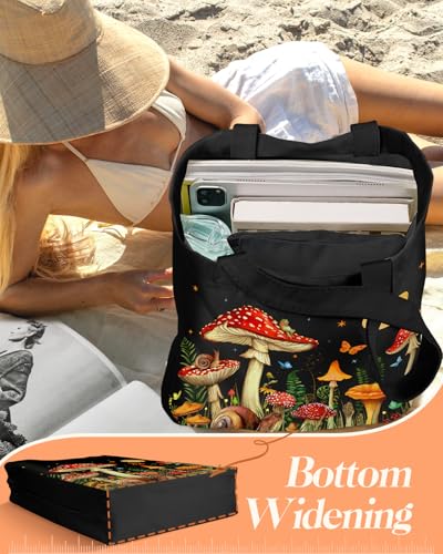 Aesthetic-2-Pack-Canvas-Tote-Bag-with-Makeup-Pouch-Bag-for-Women-Reusable-Grocery-Bag-for-Gym-Travel-Work